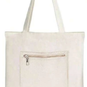 حقيبة قماشية بجيب خارجي