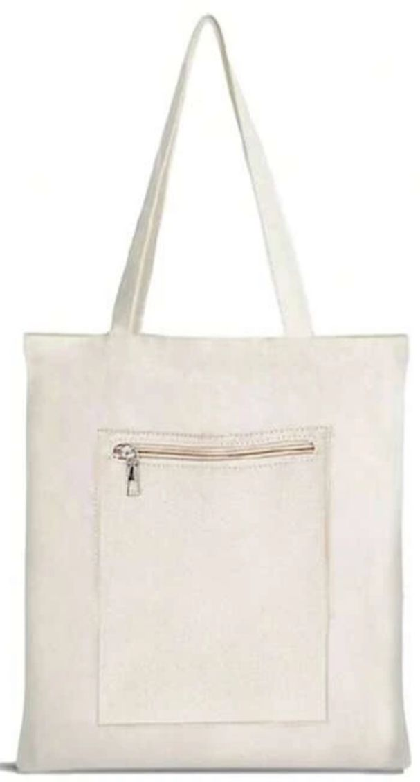 حقيبة قماشية بجيب خارجي